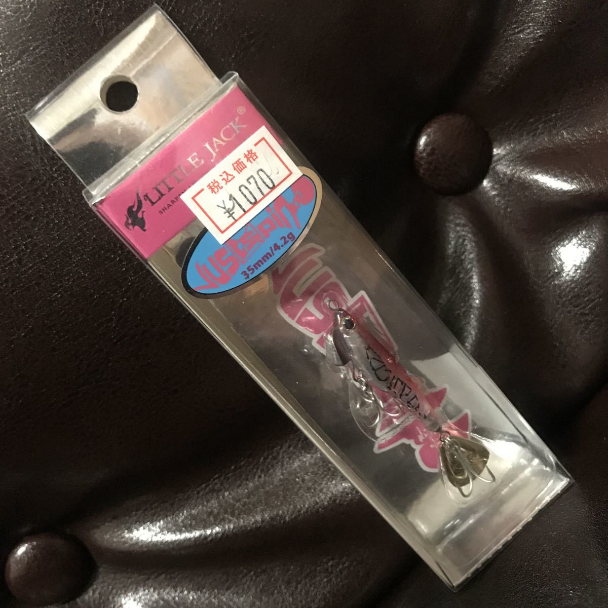 35mm ジャスピン リトルジャック 新品 ホロシュリンプ アジ メバル セイゴ ブレード スピンテール スイベル メタルマル アイスジグ拍卖