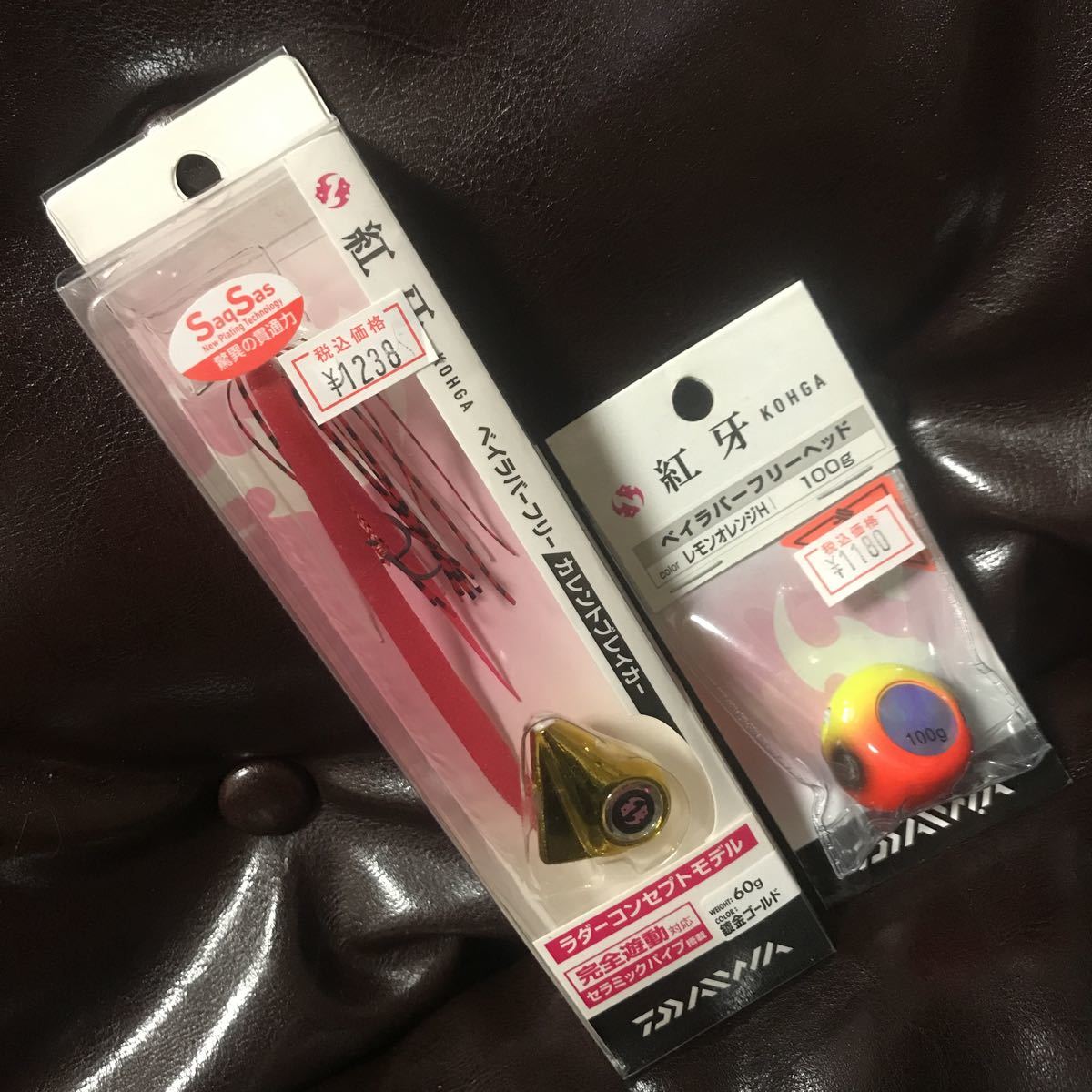 2個セット 60g カレントブレイカー 100g ベイラバーフリーヘッド 新品② 平政 ブリ 根魚 真鯛 遊動式 タイラバ 紅牙 ダイワ 鉛ヘッド拍卖