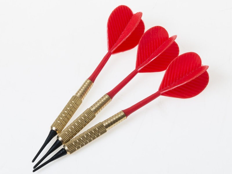 ゲーム 16G デジタルダーツ 電子ダーツ 4.5MMティップ ソフトダーツ 3本入#レッド拍卖