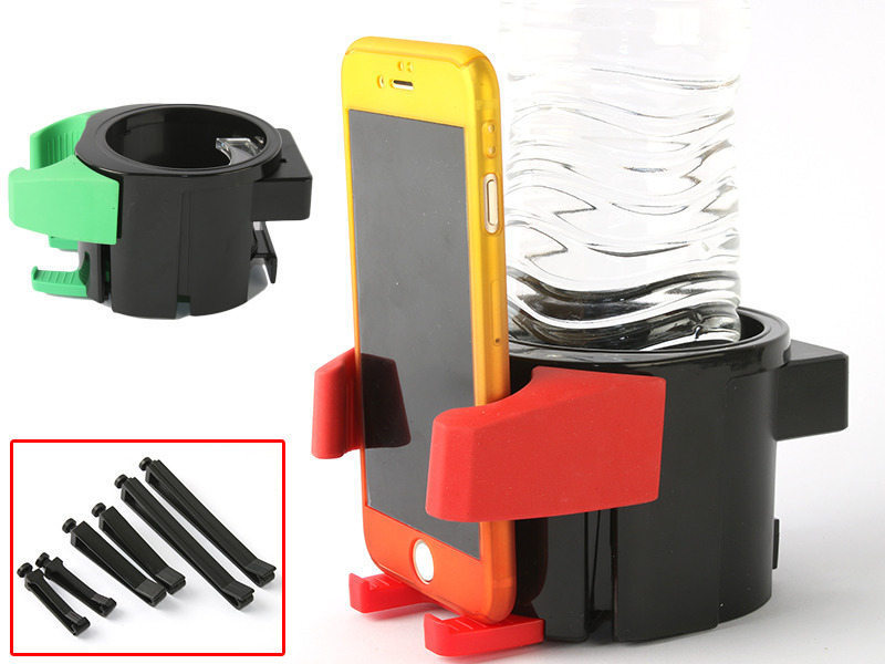 汎用タイプ 自動車用 2 IN 1 スマホ+ドリンクホルダー 携帯スタンド Aタイプ#レッド拍卖