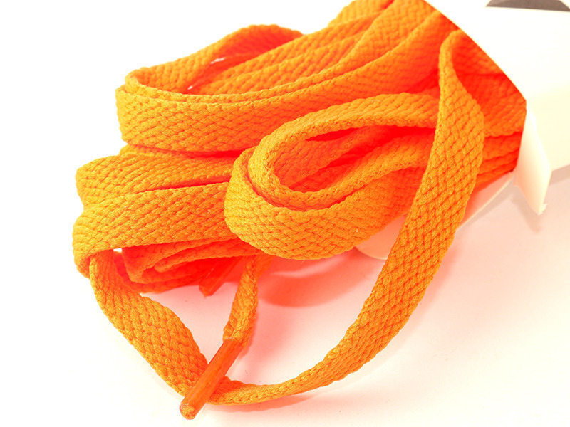 スニーカー スポーツシューズ系 平紐タイプ 靴紐 シューレース 靴ひも 180CM#オレンジ拍卖