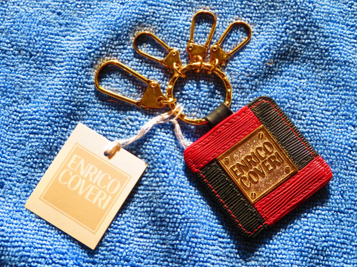 ENRICO COVERI キーホルダー Italy 革 レザー ☆ エンリコ・コベリ Key Ring イタリア LEATHER 本革 キーリング 皮 鍵 エンリココベリ ♪拍卖
