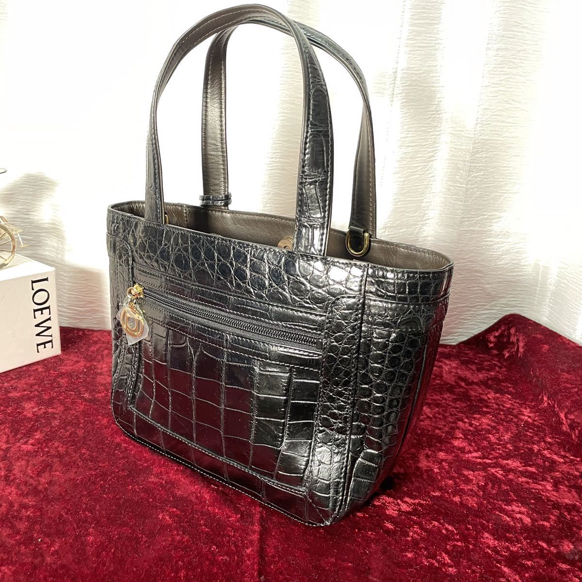 未使用 最高級 BEAUGRAND ボーグラン マットクロコ ハンドバッグ クロコダイル拍卖