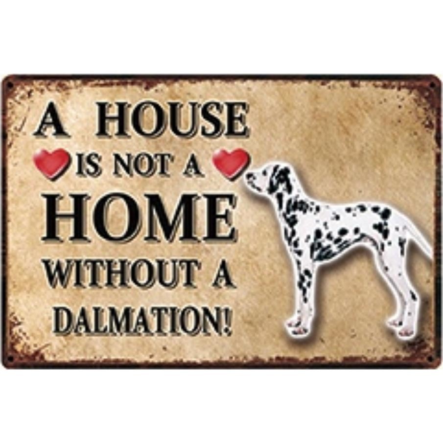 A3115 メタル サイン ブリキ 看板 金属 製 プレート パネル 店 注意 警告 動物 ペット 犬 番犬 ダルメシアン 【3922】拍卖