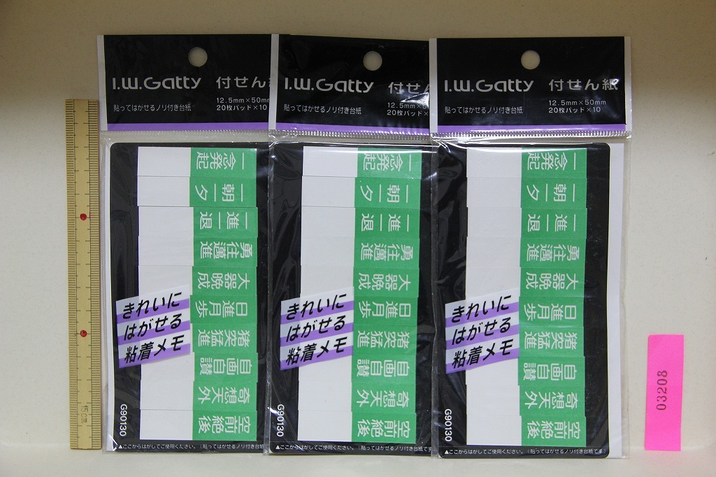 四字熟語 付箋 3袋 未使用 I.W.Gatty 検索 一念発起 日進月歩 猪突猛進 空前絶後 等拍卖