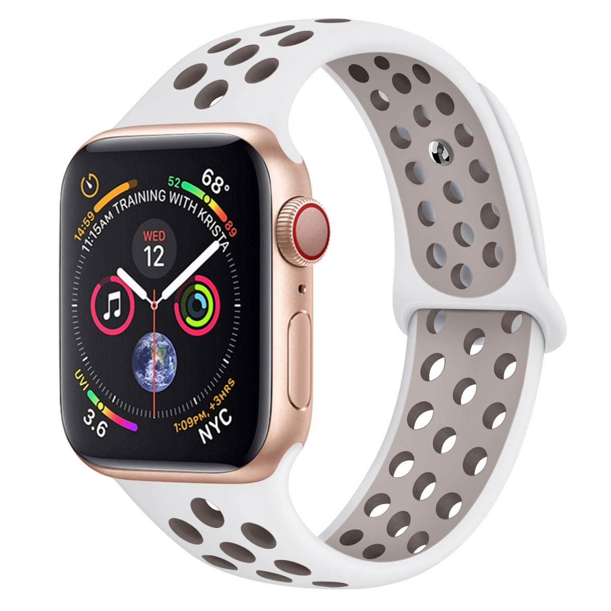 【Applewatch バンド 05 ホワイト×グレー 38mm/40mm/41mm】アップルウォッチ ベルト series 1 2 3 4 5 6 SE 7 SE2 8 スポーツ 女性 男性拍卖