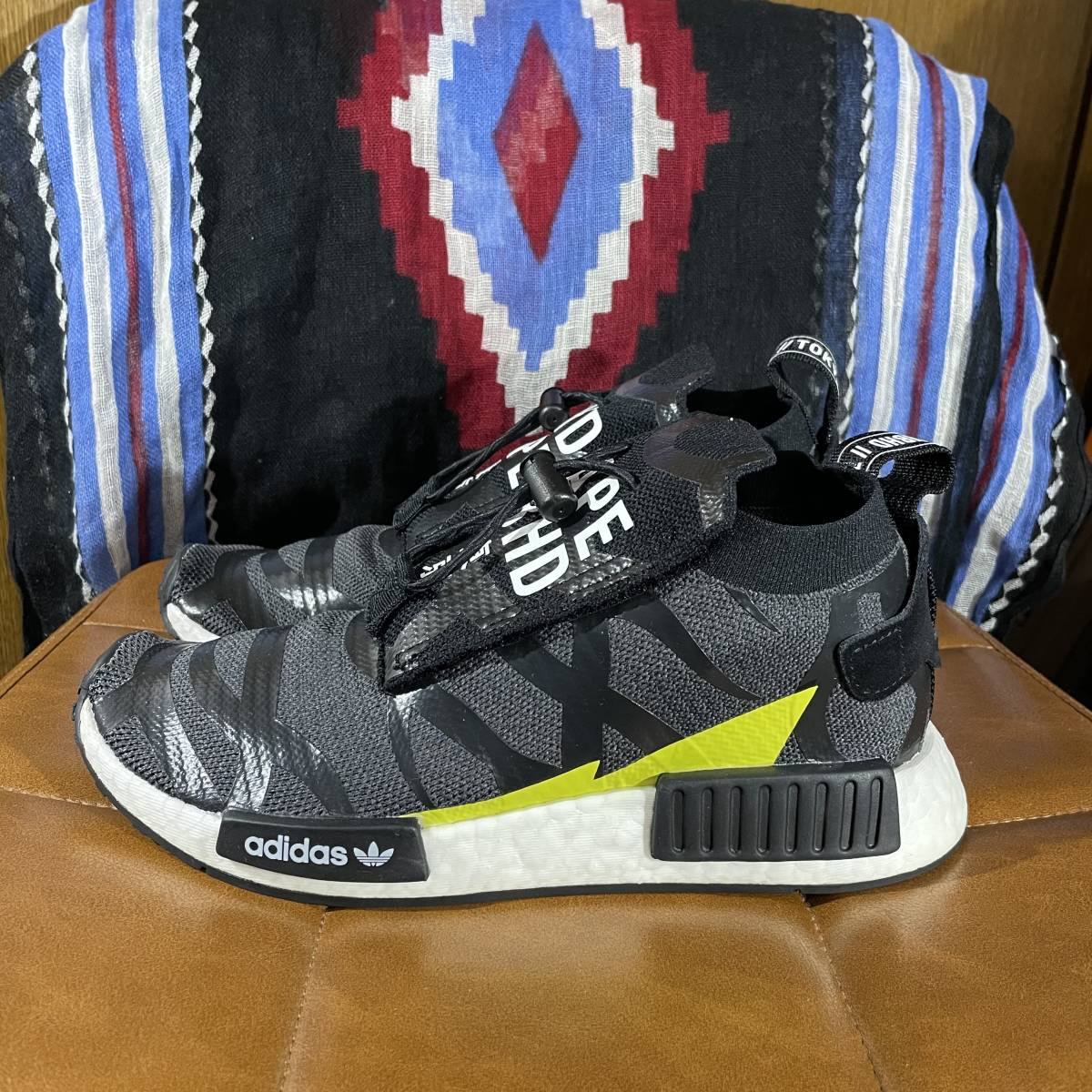 ★新品 adidas x NEIGHBORHOOD x BAPE NHBAPE NMD STEALTH 25.0cm US 7.0 UK 6.5 ベイシング エイプ エヌエムディー EG0936★拍卖