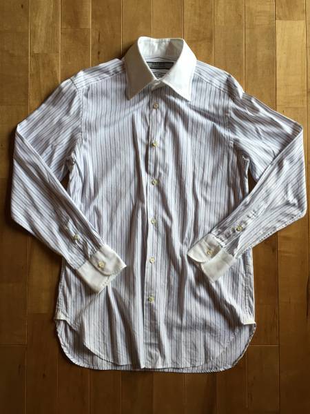 NOLLEY’S ノーリーズ Slim Pattern ストライプシャツ15 3/4 -40 スリムパターン拍卖