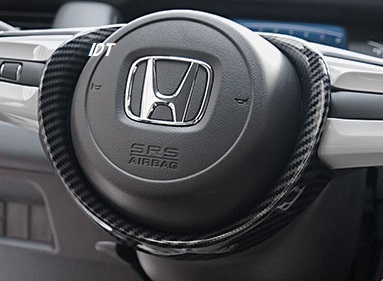 新型 フィット GR ステアリングホイール ガーニッシュ カーボン インテリアパネル ハンドル リング パネル ステアリング スイッチ カバー拍卖