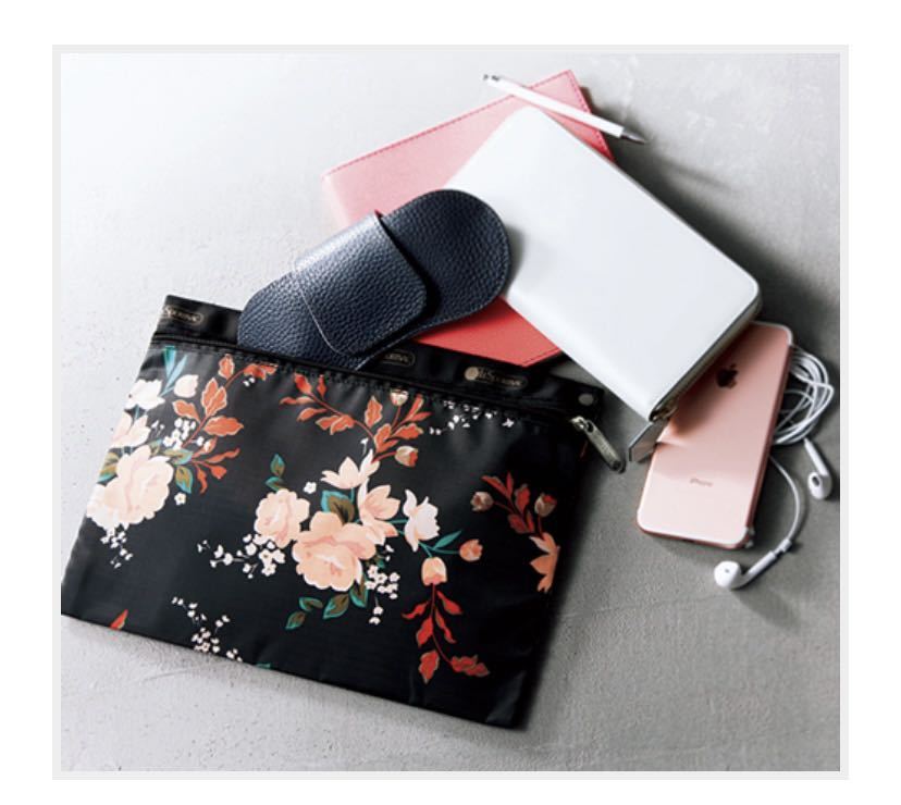 未使用 eclat エクラ 2018年 9月号 付録 レスポートサック × eclat 大人の華ポーチ拍卖