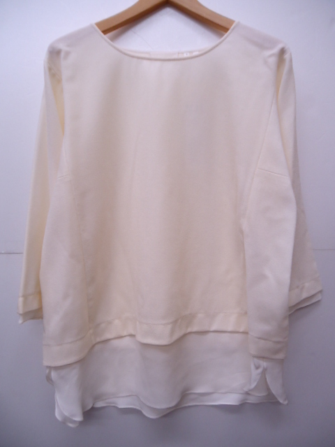 【KCM】asy-108-S★新品★【bamford/バンフォード】レディース 七分袖カットソー アイボリー系 サイズS拍卖