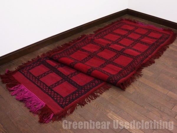 RAGM027◆アウトドア用にも◎ 水洗い可 大判キリム キャンプ 屋外推奨 ガレージ グランピング 拍卖