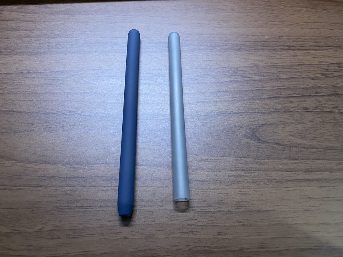 アップルペンシル 第二世代用 カバー 2本セット ネイビー 半透明 Apple ipad アイパッド アイパッドプロ 紺 ケース 保護アップル拍卖