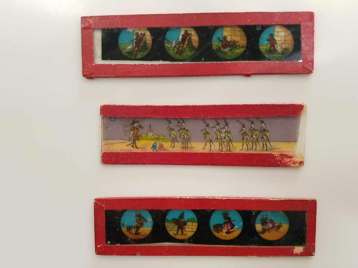 ビンテージ ドイツ スライドフィルム 古道具 四コマ漫画 硝子拍卖