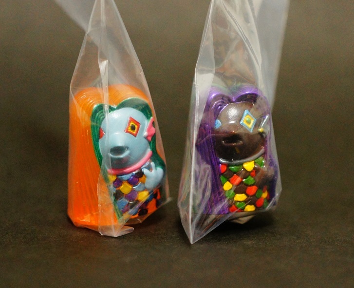 新品 送料無料 Y&G ミニアマビエ SP彩色カラー クリアオレンジ ダークブラウン 2体セット ソフビ 限定 one up ワンナップoneup Amabier拍卖