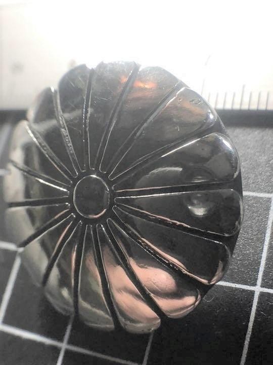 家紋コンチョ★菊紋★中サイズ★十六菊★ジャーマンシルバー拍卖