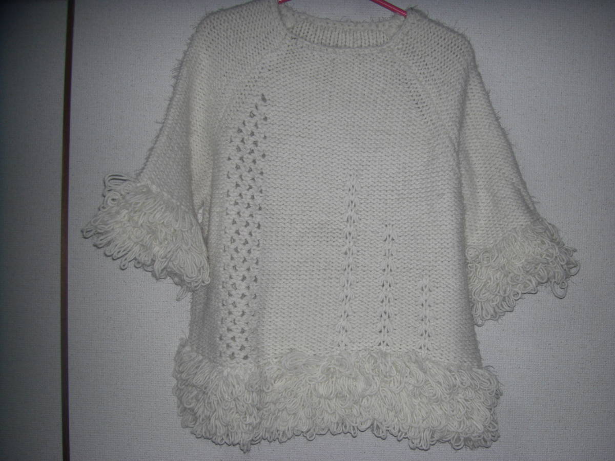 &。NOSTALGIA デザインニット7分袖拍卖