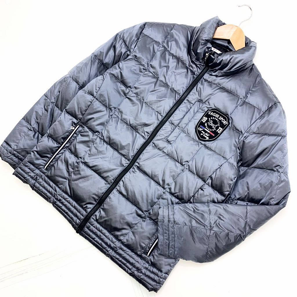 比較的美品♪ VAGIIE ★ バジエ ロゴワッペン ダウンジャケット 光沢グレー 46 大人 エレガント 細身 スタリッシュ シルエット 秋冬■ I92拍卖