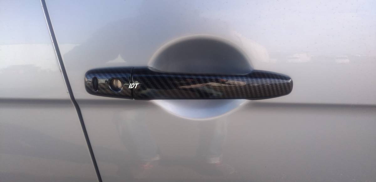 ギャランフォルティス ドアハンドルカバー カーボン フロント リア 4個セット ガーニッシュ プロテクター キーレスオペレーション対応拍卖