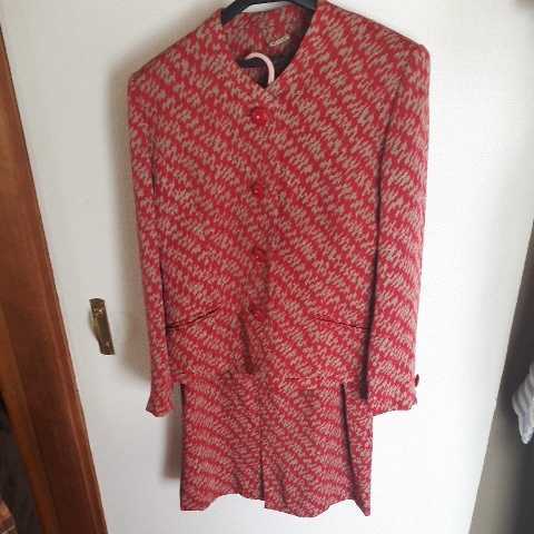 Eop dress 昭和レトロ ツーピース レディース ファッション 赤 ジャケット スカート拍卖
