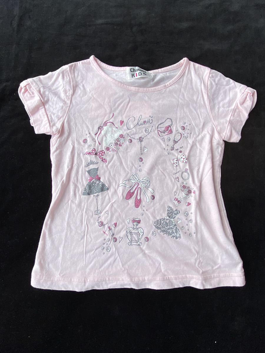 新品 チャコットキッズ chacott kids★6,930円 肌触りの良いTシャツ 120k ピンク拍卖