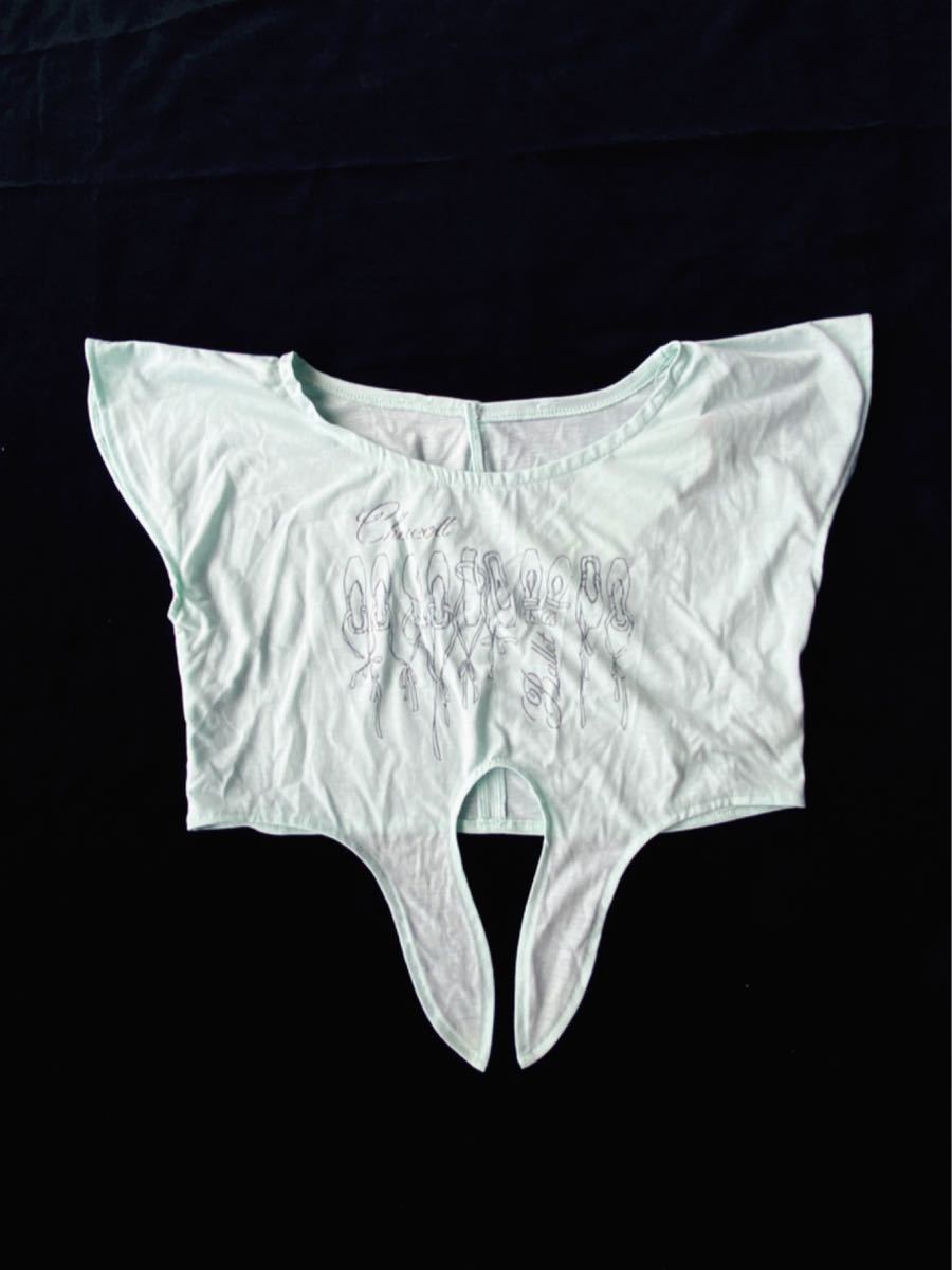 新品 チャコット チャコットジュニア THE BALLET★肌触りの良いトゥーシューズ柄ショートデザインTシャツ ミント 140J~150J拍卖