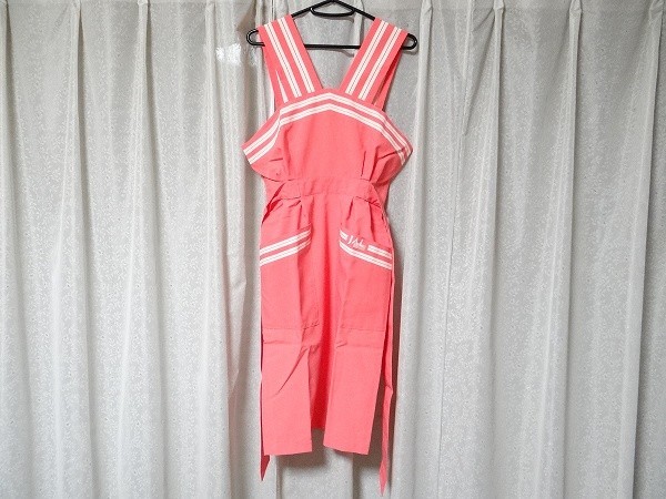 新品 非売品 JAL 日本航空 スチュワーデス CA キャビンアテンダント エプロン Mサイズ ピンク色拍卖