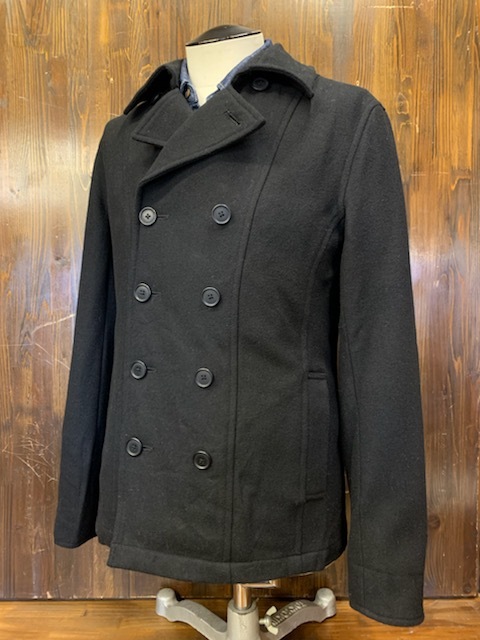 J155 メンズ コート スタイリッシュ♪ MK MICHEL KLEIN HOMME ミッシェルクラン オム ウール ブラック ピーコート Pコート (8)/ L拍卖