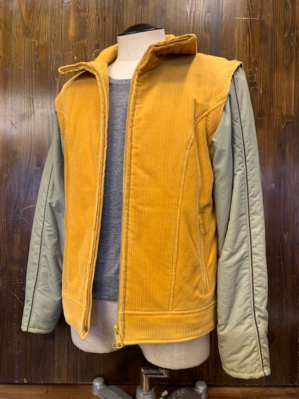 J151 メンズ ブルゾン レトロ テイスト♪ BEAMS ビームス ジャケット コーデュロイ イエロー ベスト (8)/ M拍卖