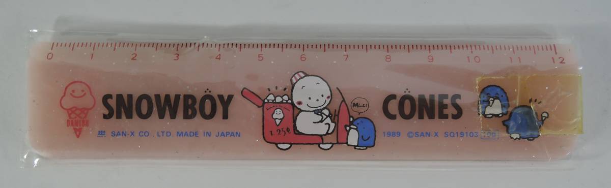 ☆02A■SNOWBOY CONES スノーボーイ 定規 12cm■1989サンエックス 未使用拍卖