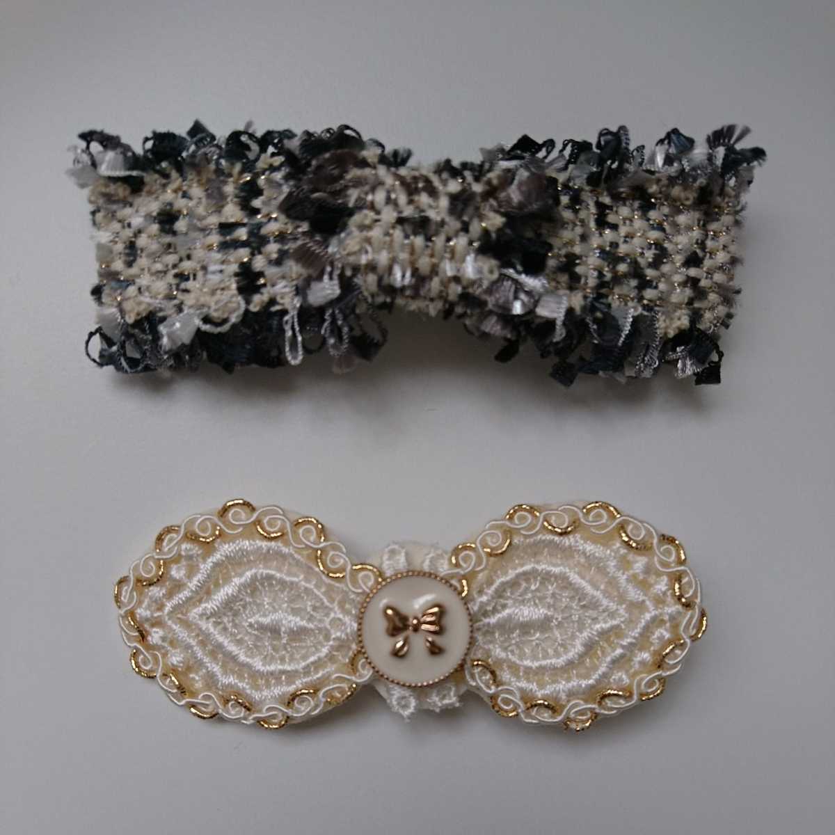 【新品・未使用】ヘアクリップ バレッタ ヘアアクセサリー リボンデザイン 2点セットで♪拍卖