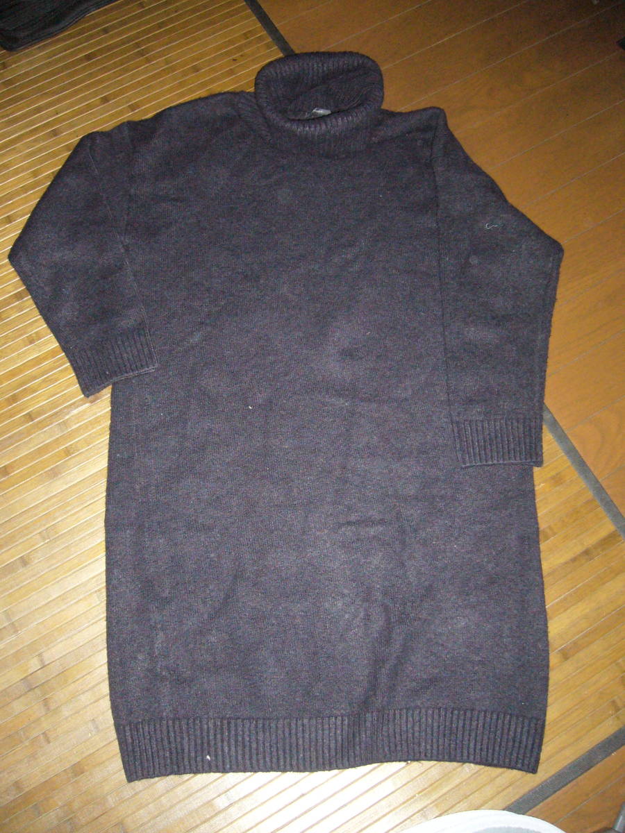 470-77♀:ROSSO ロッソ アーバンリサーチ タートルネック ニットワンピース 色.黒 サイズ.F 拍卖