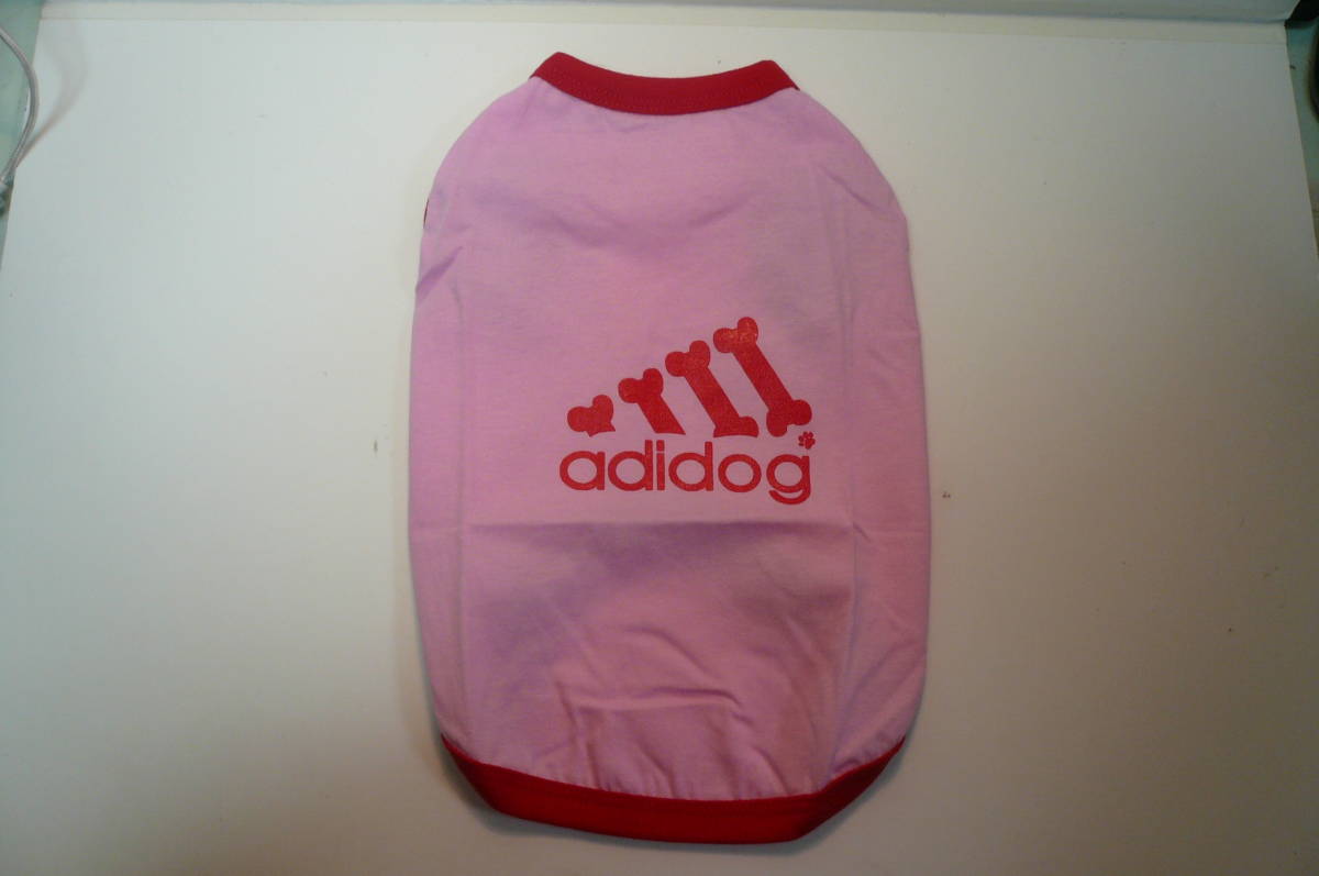 4号★送料無料・ネコポス便★小型犬(S)ワンT adidog(ピンク)拍卖
