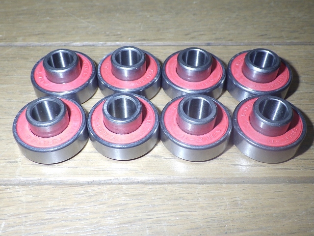 ビルトインベアリング ABEC-11 8個セット レッド カーバー Carver拍卖