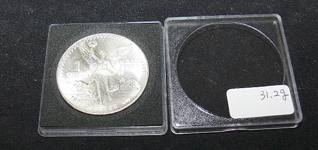 「268」メキシコ リベルタード銀貨 1985年 10Z 直径約35㎜ 中古格安 拍卖