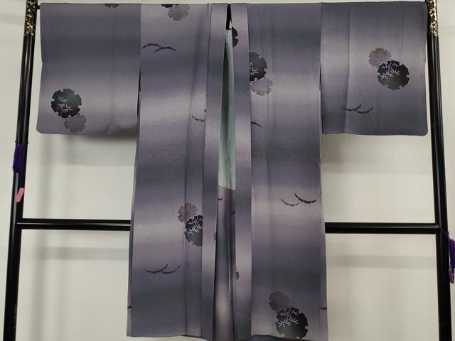 平和屋着物∞極上 長羽織 雪輪 雪芝 笹文 暈し染め 逸品 DZAB4693kh6拍卖