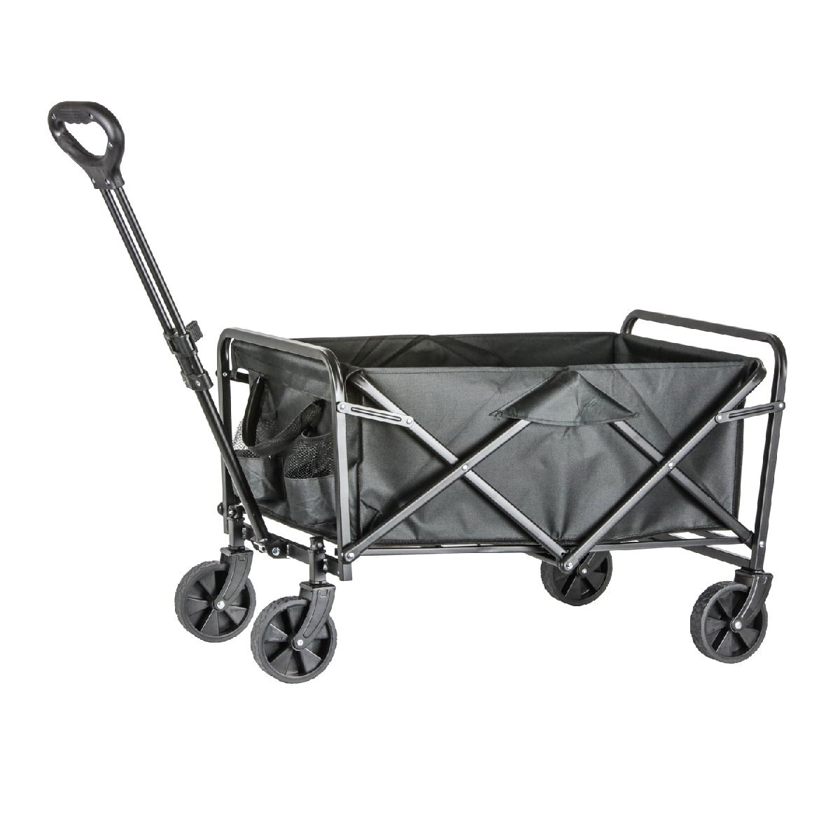 キャリーワゴン キャリーカート 90L 耐荷重80kg 折り畳み アウトドアワゴン ブラック キャンプ 公園 運動会 荷物 移動 大容量 アウトドア拍卖