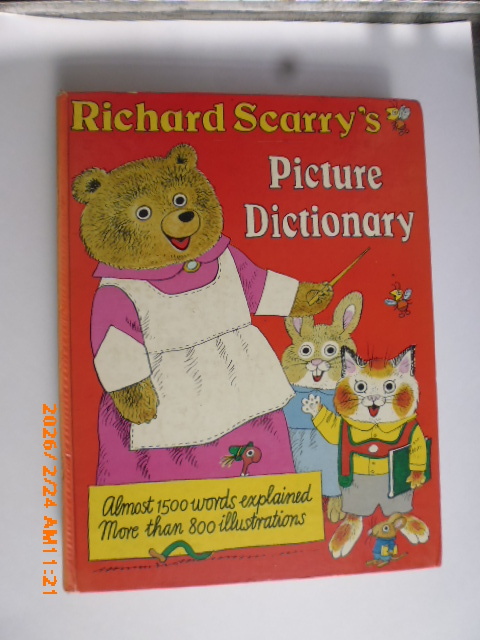 英語絵本 ビンテージ幼児・子供辞書 リチャード・スカーリー Richard Scarry's Picture Dictionary 中古・USED拍卖
