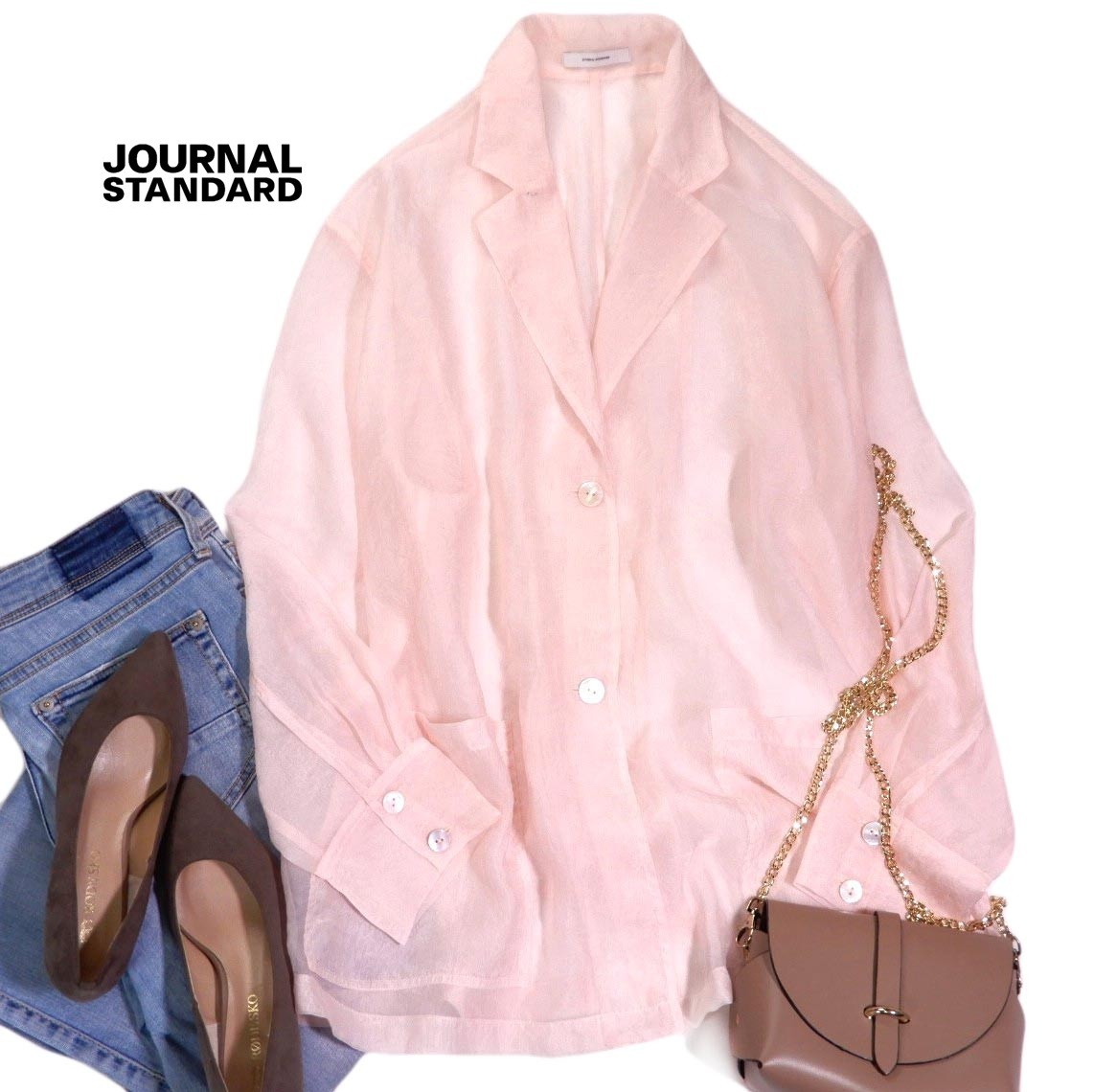 ジャーナルスタンダード JOURNAL STANDARD 可愛い☆シアー シャツ ジャケット 拍卖