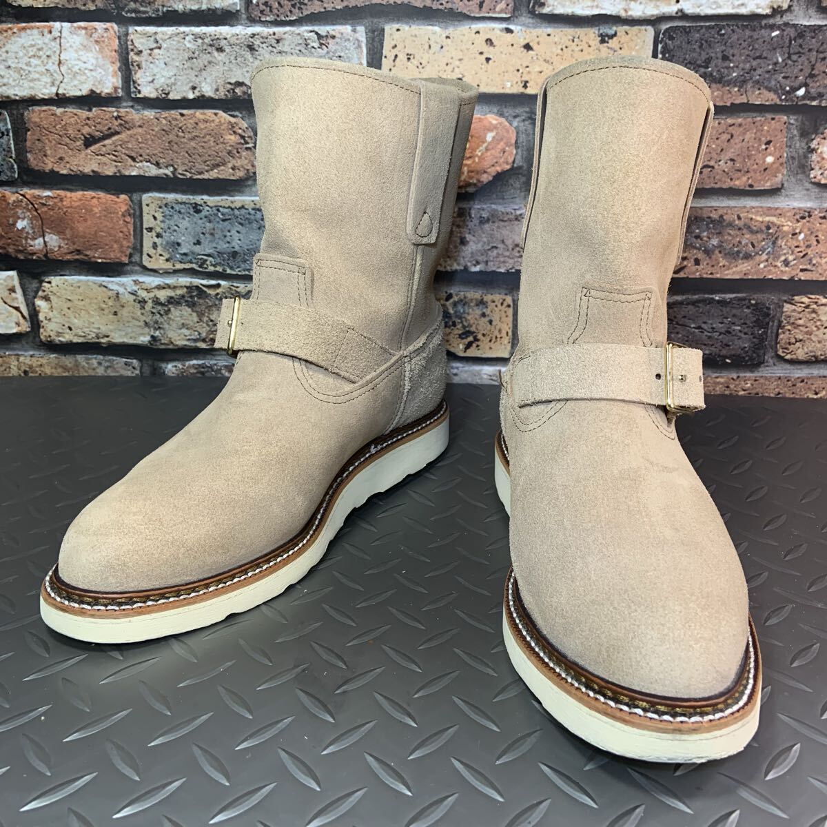 ☆Thorogood ペコスブーツ 813-3543 US7.5EE ソログッド アメリカ製 (26A23-THRO) スエードエンジニアブーツ拍卖