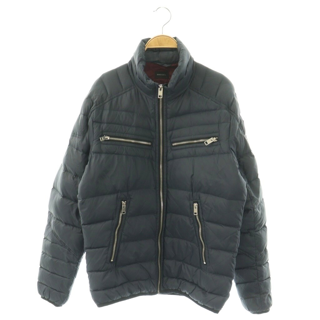 ディーゼル DIESEL ダウンコート ダウンジャケット アウター ジップアップ M ネイビー /DF ■OS メンズ拍卖