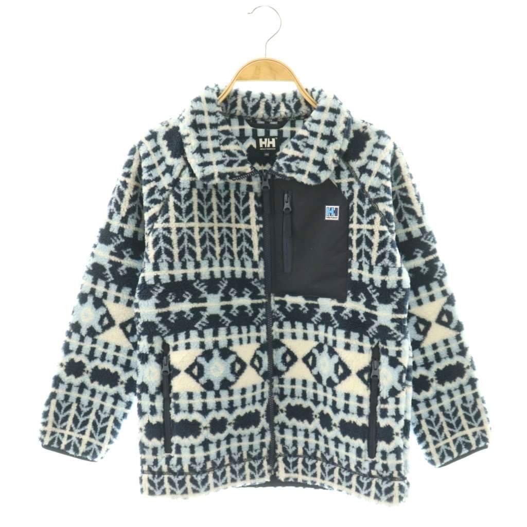 ヘリーハンセン HELLY HANSEN キッズ フリースジャケット ボアジャケット ブルゾン 140 ライトブルー ネイビー HJ52252 キッズ拍卖