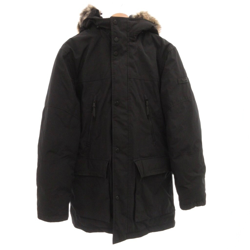 マイケルコース MICHAEL KORS 中綿コート ジャケット フェイクファー ロゴ XS 黒 ブラック MC27350 /FF ■GY11 メンズ拍卖