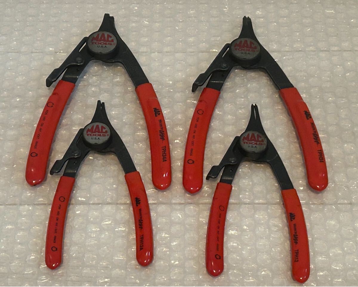 MACTOOLS TPH34A TPH12A TPH34 TPH12 マックツールズ 切り替え式スナップリングプライヤー 4点セット ハンドツール 工具 自動車 オートバイ拍卖