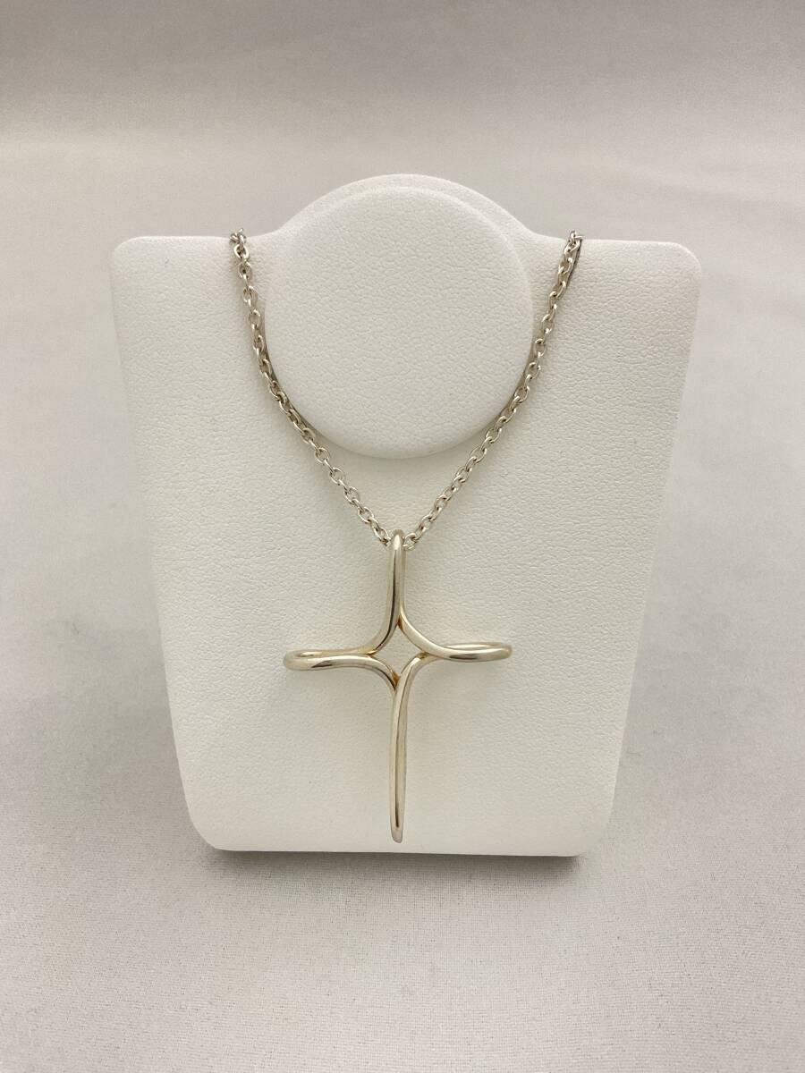 TIFFANY&Co. ティファニー ラージ インフィニティクロス ネックレス シルバー アクセサリー 925【B288539】拍卖
