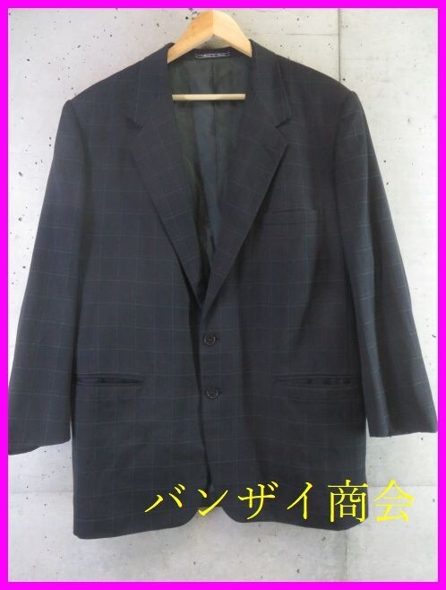 0120s12◆イタリア製◆GIANNI VERSACE ジャンニ ヴェルサーチ チェック柄 シングルジャケット 54/ブレザー/テーラード/スーツ/コート/秋冬拍卖
