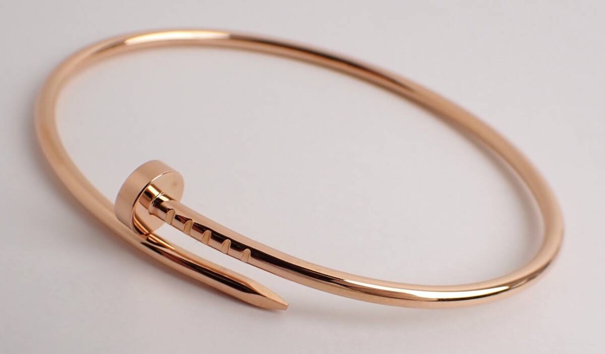 Cartier(カルティエ) ジュストアンクルバングル K18PG 750PG ピンクゴールド 9.9g 釘 ブレスレット メンズ レディース 腕周り18cm拍卖