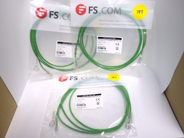 ☆未使用品×3本セット!FS.COM Customized Cat6 Slim Patch Cable 7FT!(#Y-1210)「クリックポスト」☆拍卖