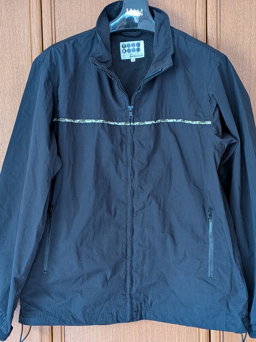 TAKEO KIKUCHI タケオキクチ 黒色 迷彩柄 ブラック カモフラ ジャケット 3 L XL 日本製 即決拍卖