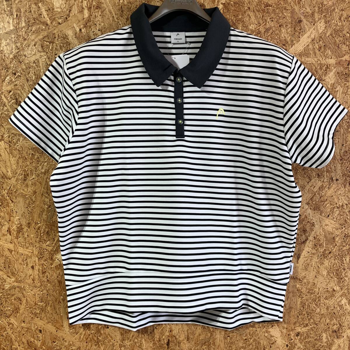 HEAD ヘッド ポロシャツ ボーダー LL 吸汗速乾 UV対策拍卖